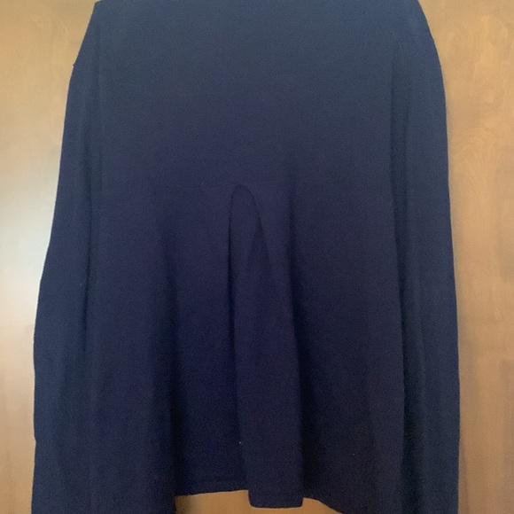 Cabi open front waterfall cardigan. Blueberry; large - Picture 2 of 7